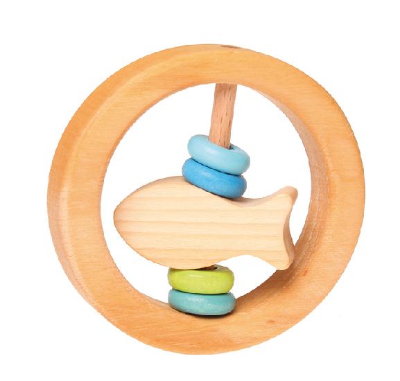 Rattle Fish-in-circle with discs