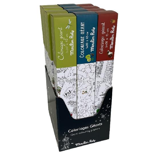 Assorted 12 Giant Colouring Posters in Displayer