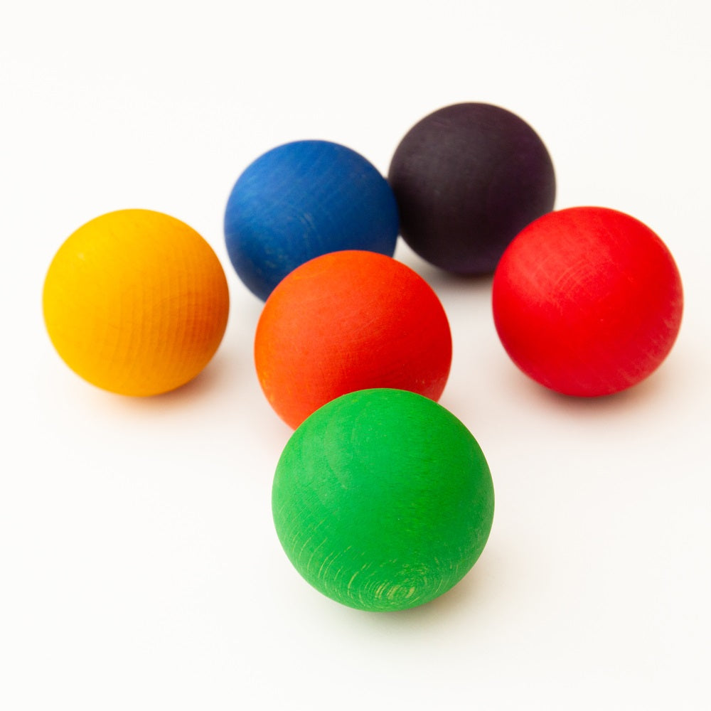 Coloured Balls 4.5cm 6 pcs (6 colours)