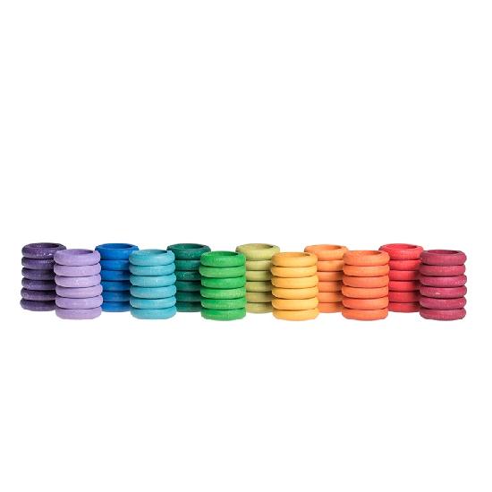 Coloured Rings 72 pcs (12 colours)