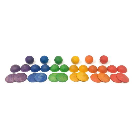 Coloured Rounds 30 pcs (6 colours)
