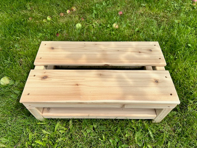 Cedar Perch Bench / Stool 21 x 12 x 8 - Just Playing