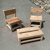 Cedar Table and 2 Chairs - Just Playing