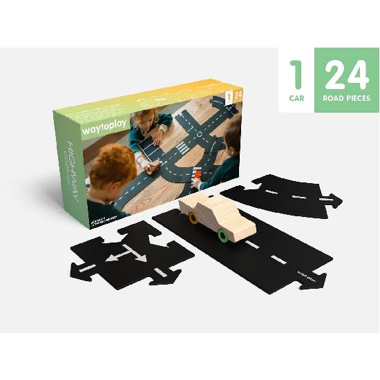 waytoplay - Highway Set With Car - 24 Tracks