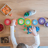 Coloured Nest Rings 24 pcs (6 colours)