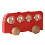 Vehicle - Bus Red With 4 Persons