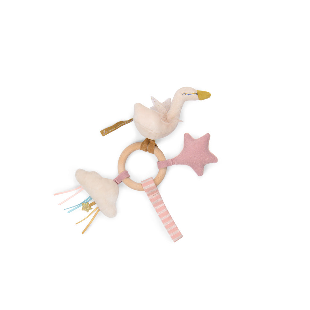 Petite Ecole de Danse - Swan Wooden Ring Rattle