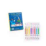 Les Loufoques - 8 Stamp Felt Pens 2-in-1