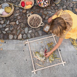 Frame with hemp cord