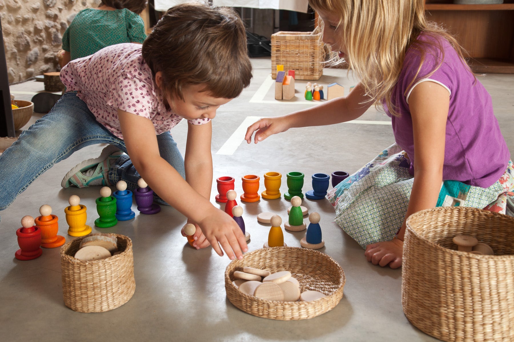 Coloured Nins, Mates/Pots and Coins 18pcs (6 colours)