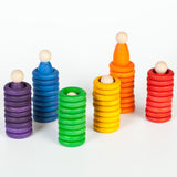 Coloured Nins, Rings and Coins 48pcs (6 colours)