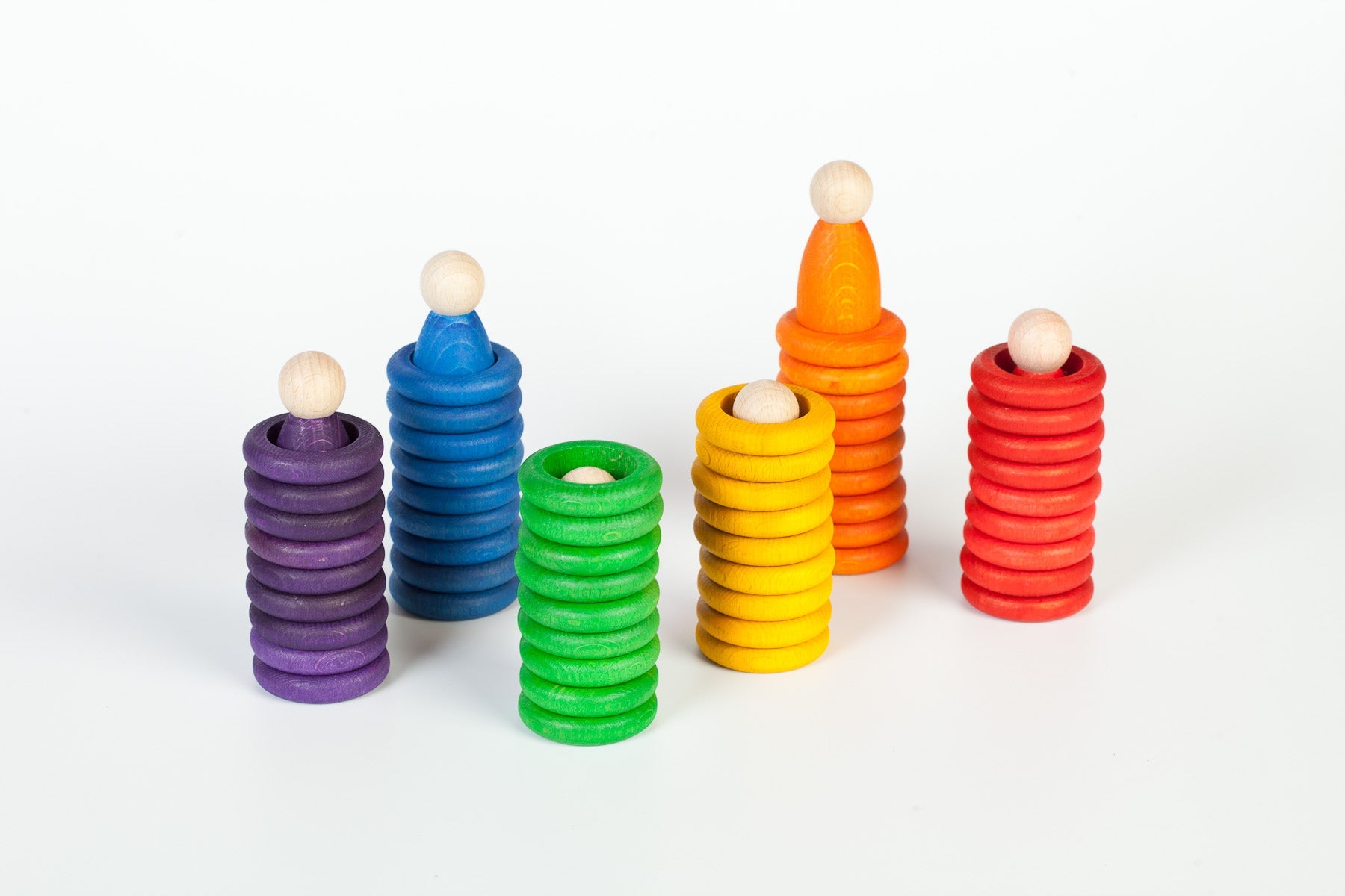 Coloured Nins, Rings and Coins 48pcs (6 colours)