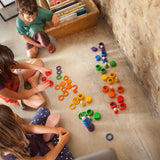 Coloured Nins, Rings and Coins 48pcs (6 colours)