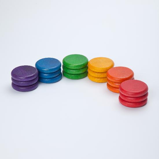 Coloured Coins 18 pcs (6 colours)