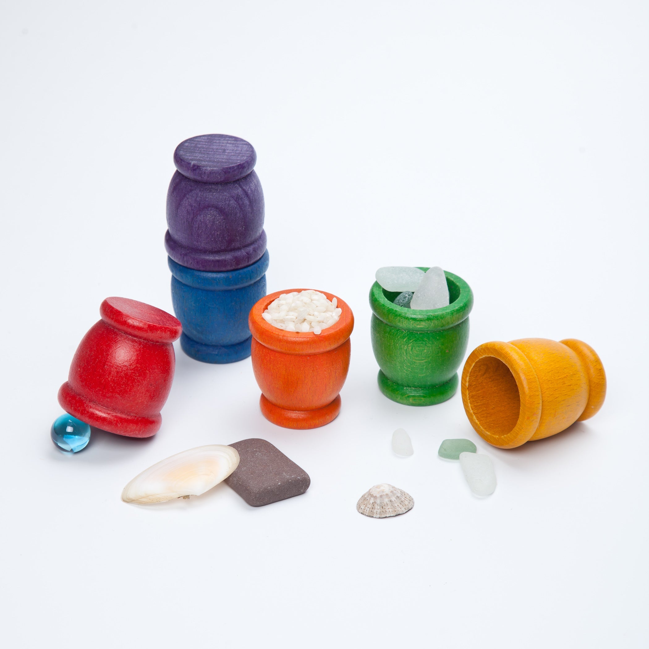 Coloured Mates / Pots / Egg Cups 6 pcs (6 colours)