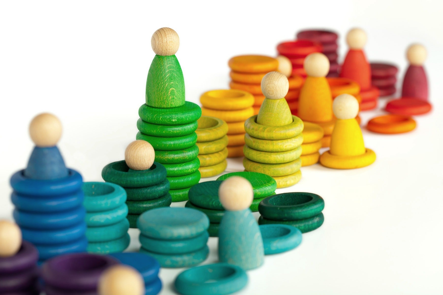 Coloured Nins, Rings and Coins 120pcs (12 colours)