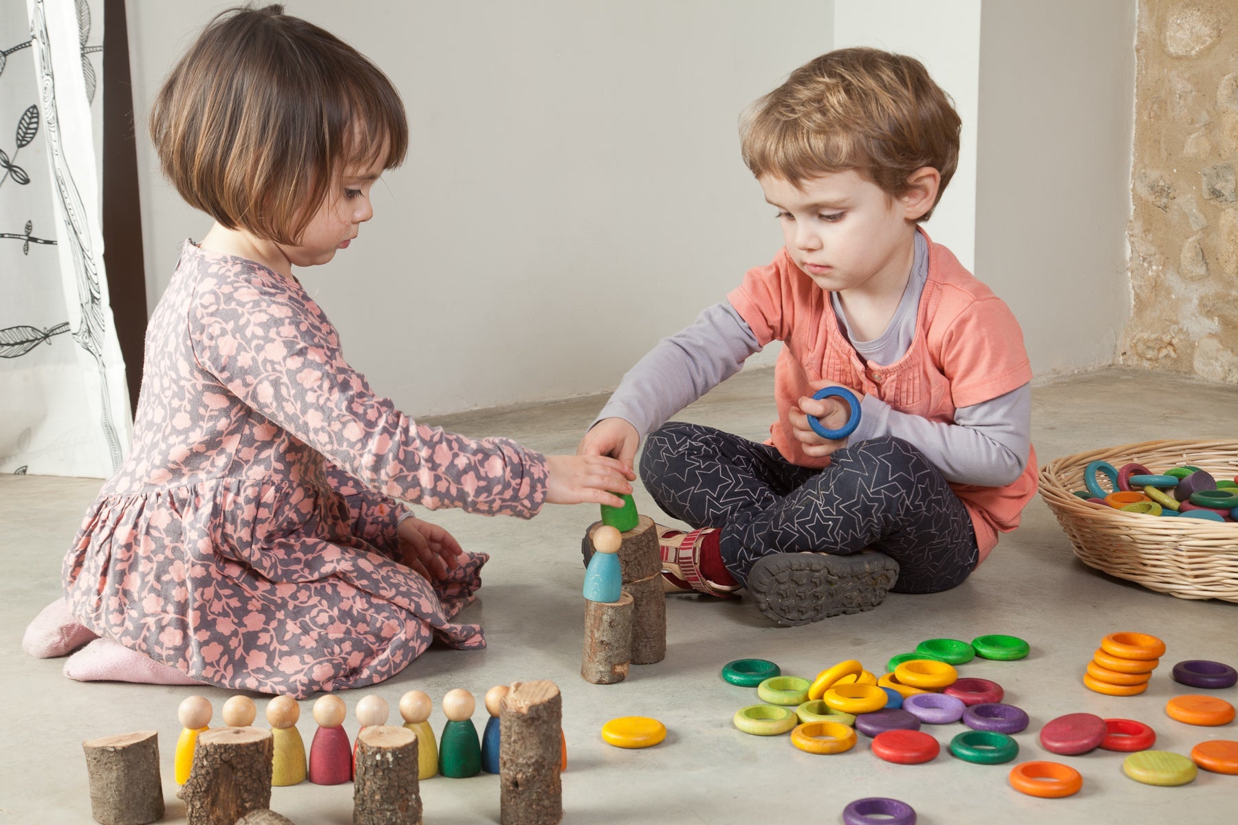 Coloured Nins, Rings and Coins 120pcs (12 colours)
