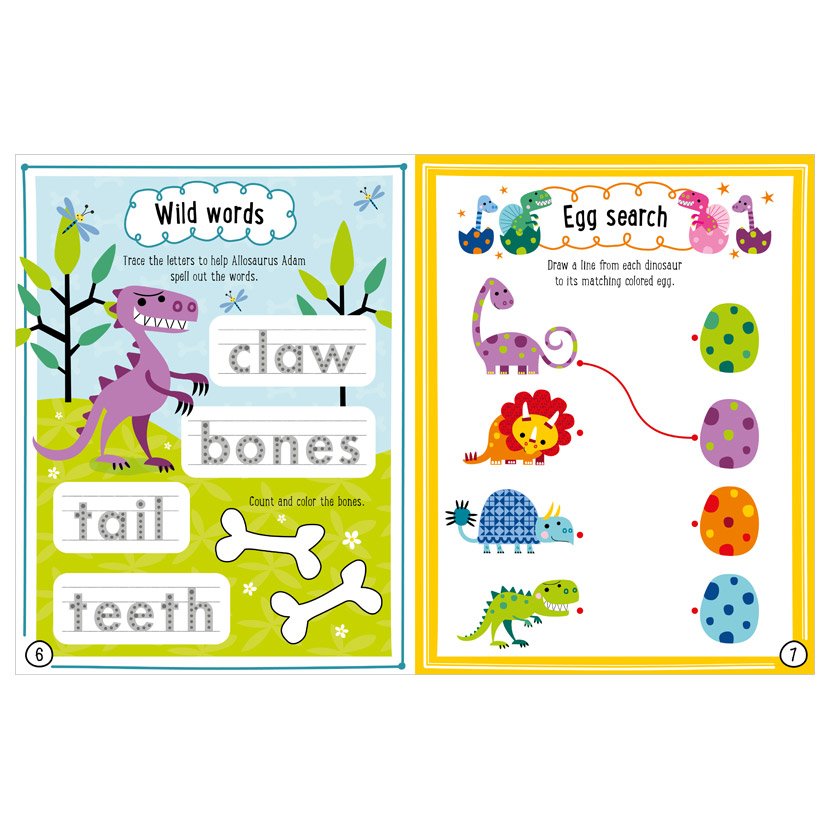 Dino World with 3-D Felt Stickers