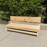 Cedar Bench with back 34 x 15 x 12.5 - Just Playing