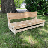 Cedar Bench with back 34 x 15 x 12.5 - Just Playing