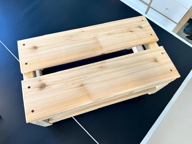 Cedar Perch Bench / Stool 21 x 12 x 10 - Just Playing