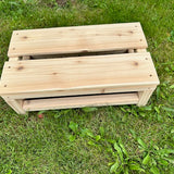 Cedar Perch Bench / Stool 21 x 12 x 8 - Just Playing