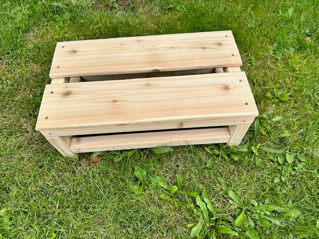 Cedar Perch Bench / Stool 21 x 12 x 8 - Just Playing