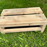 Cedar Perch Bench / Stool 21 x 12 x 8 - Just Playing