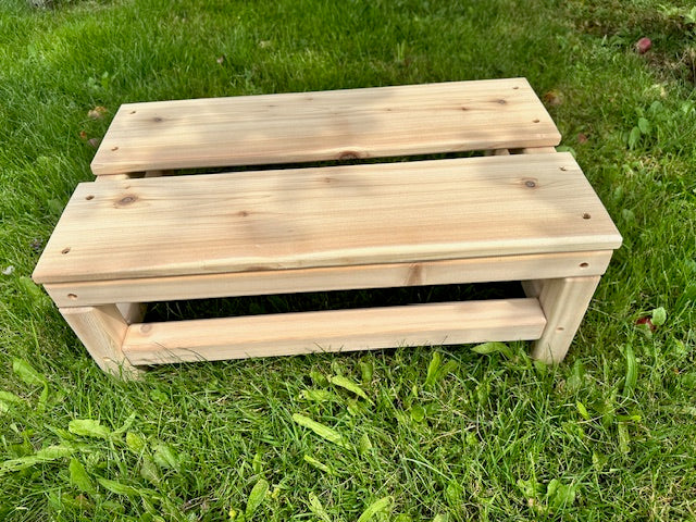 Cedar Perch Bench / Stool 21 x 12 x 8 - Just Playing