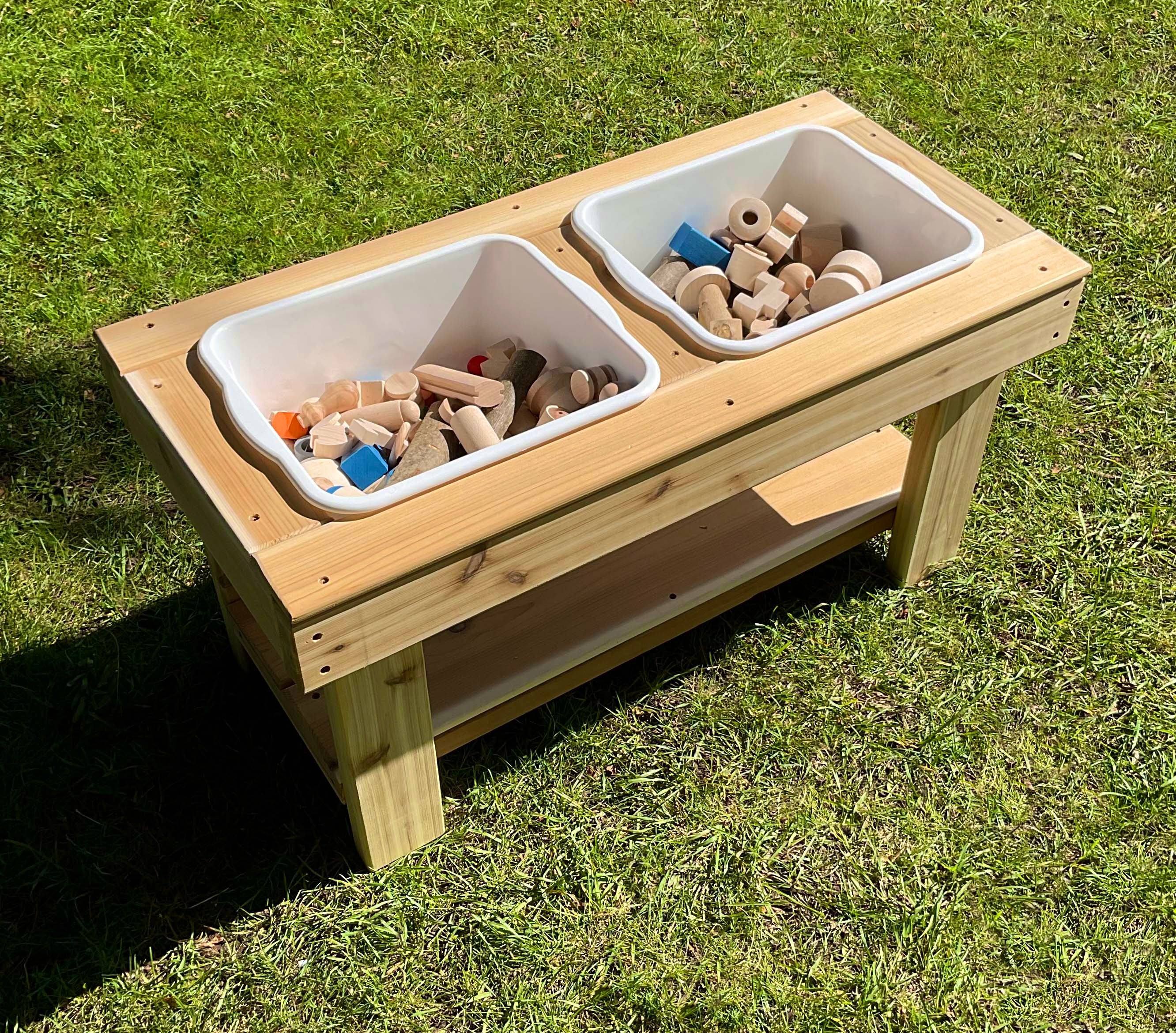 Cedar Sensory Play Table 18 inch - JP23-0118Blk