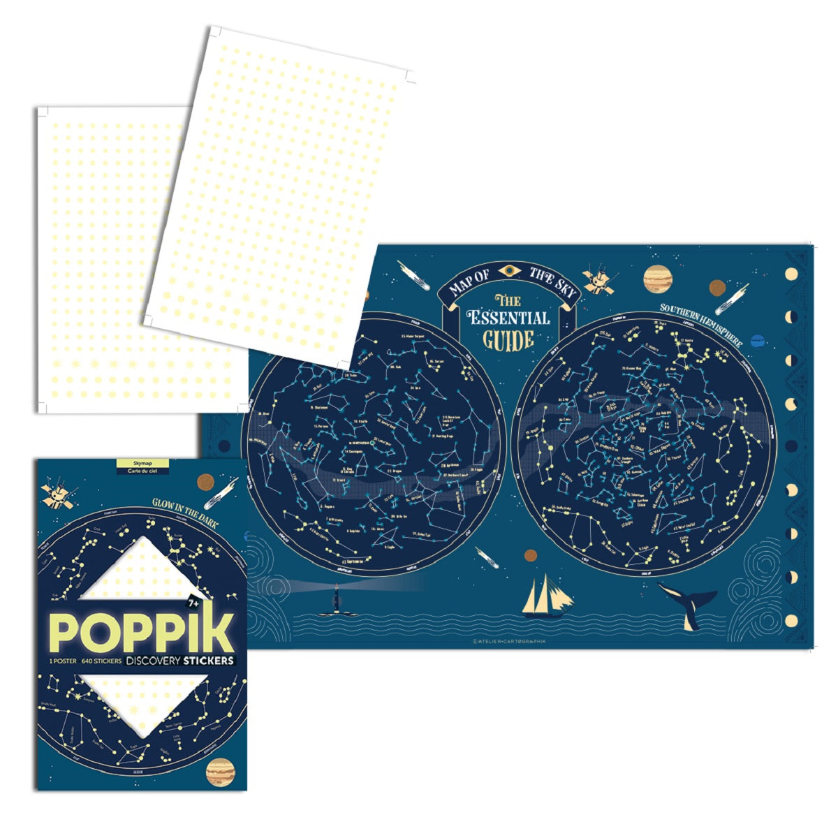 Discovery Poster Skymap Glow-in-the-dark