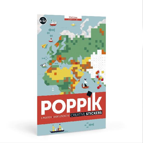 Sticker Poster World Map