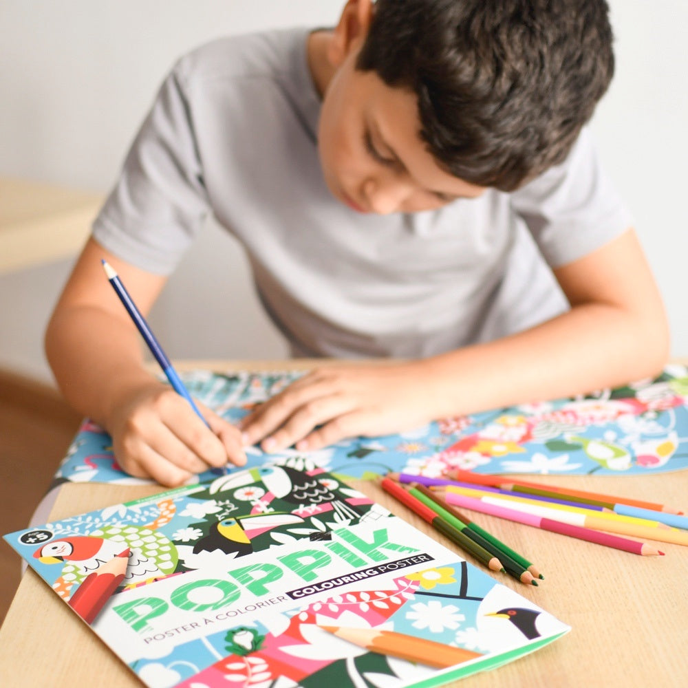 Colouring Poster Tropical Forest