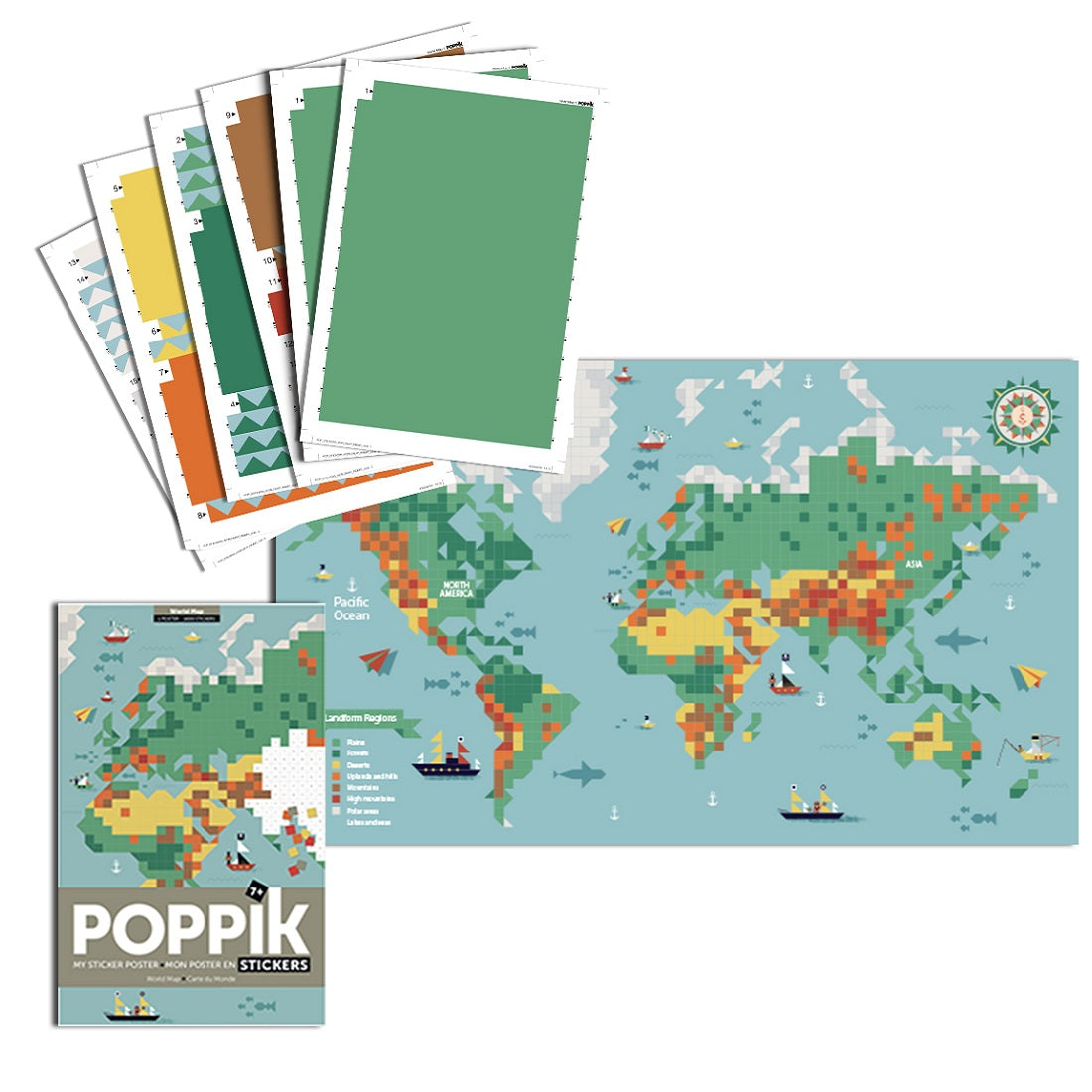 Sticker Poster World Map