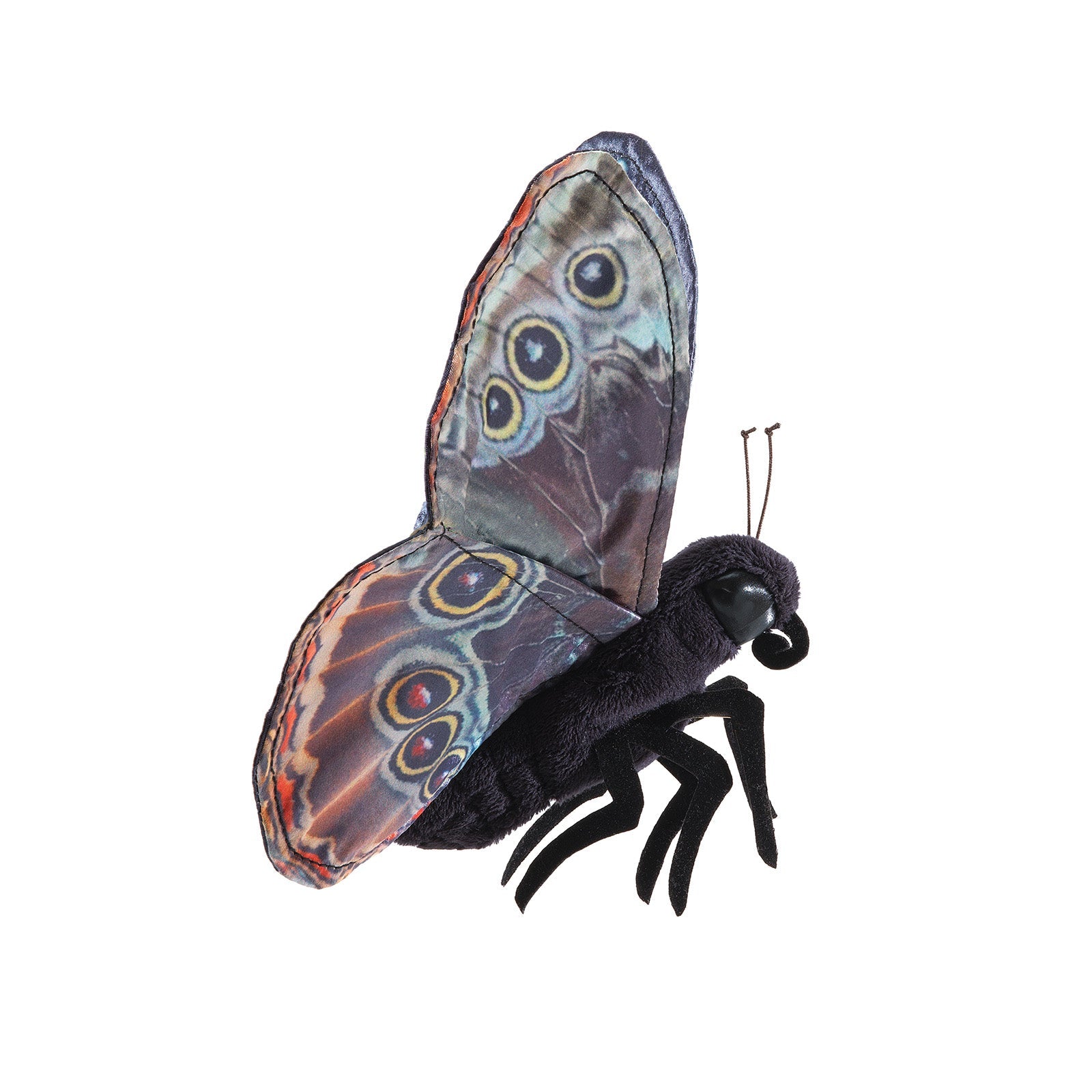 Blue Morpho Butterfly Finger Puppet