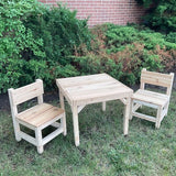 Cedar Table and 2 Chairs - Just Playing