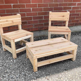 Cedar Table and 2 Chairs - Just Playing