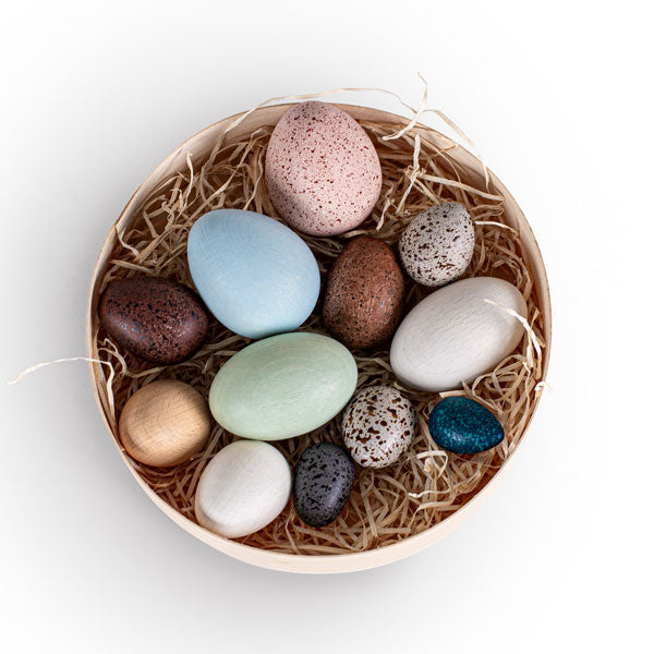 Set of Decorative Wooden Eggs