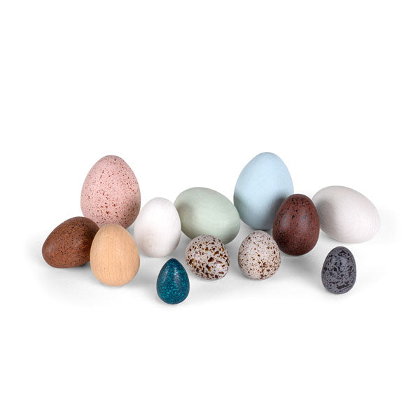 Set of Decorative Wooden Eggs