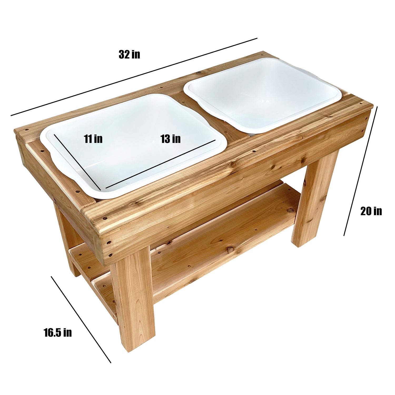 Cedar Sensory Play Table 18 inch - JP23-0118Blk