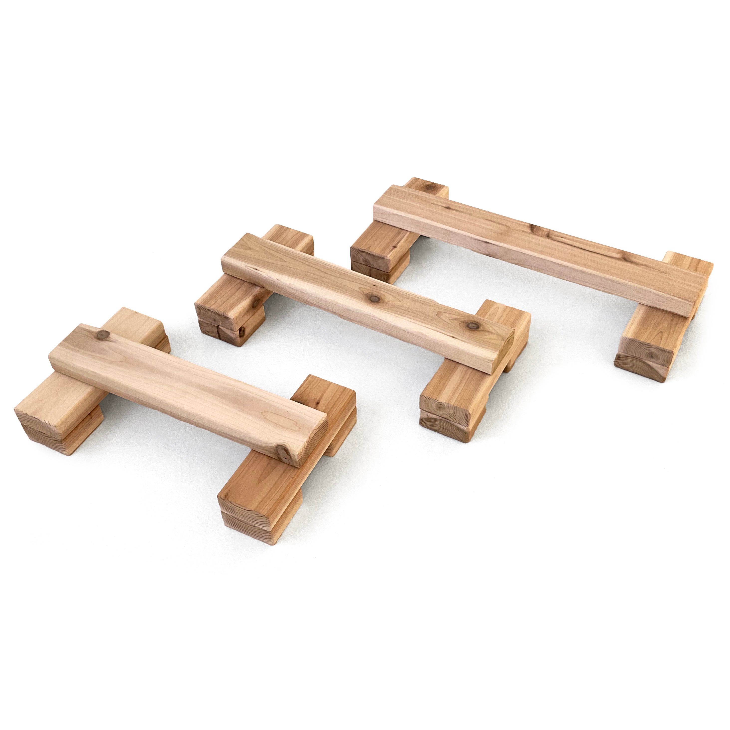 Cedar Stacking Balance Beams Set of 3