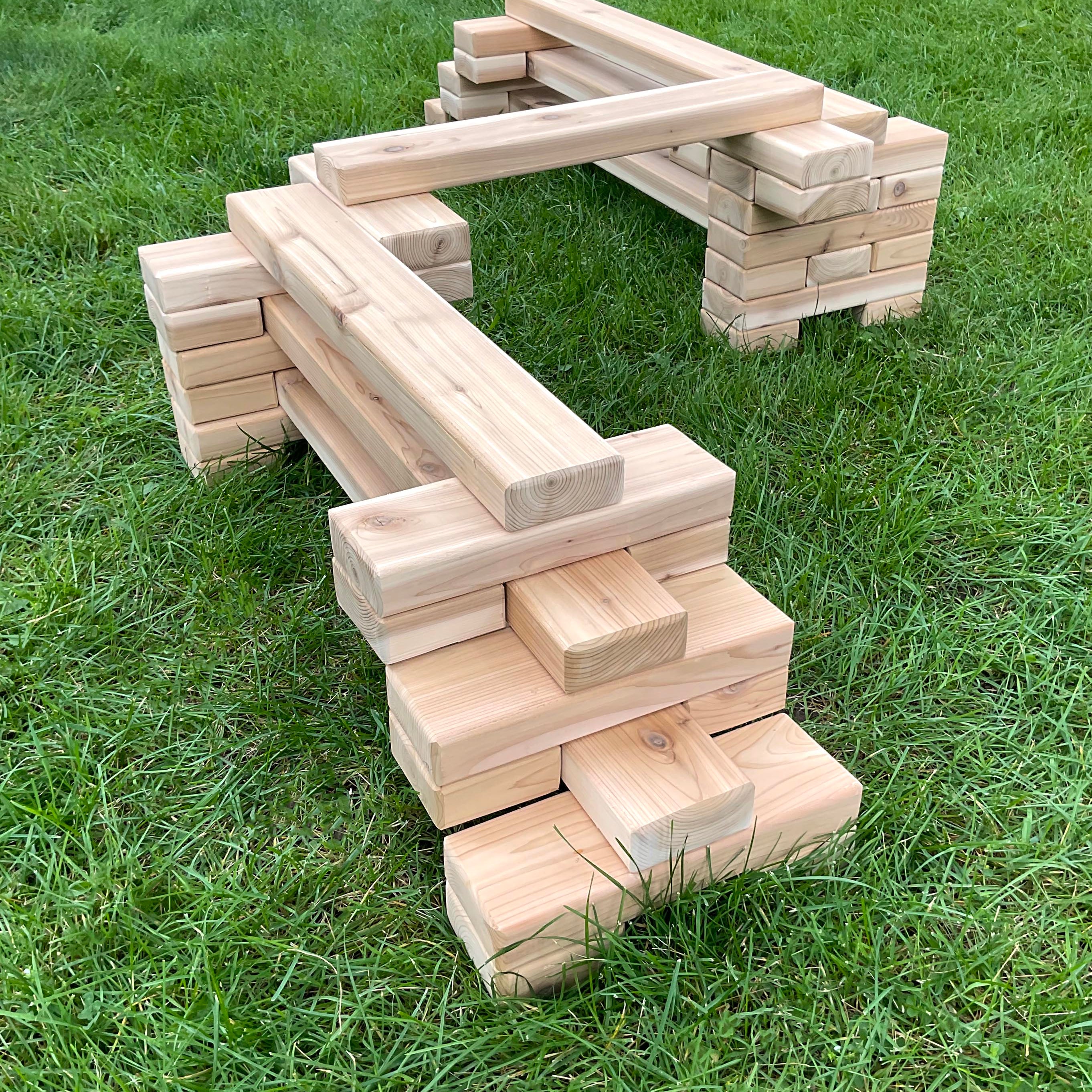 Cedar Stacking Balance Beams Set of 8