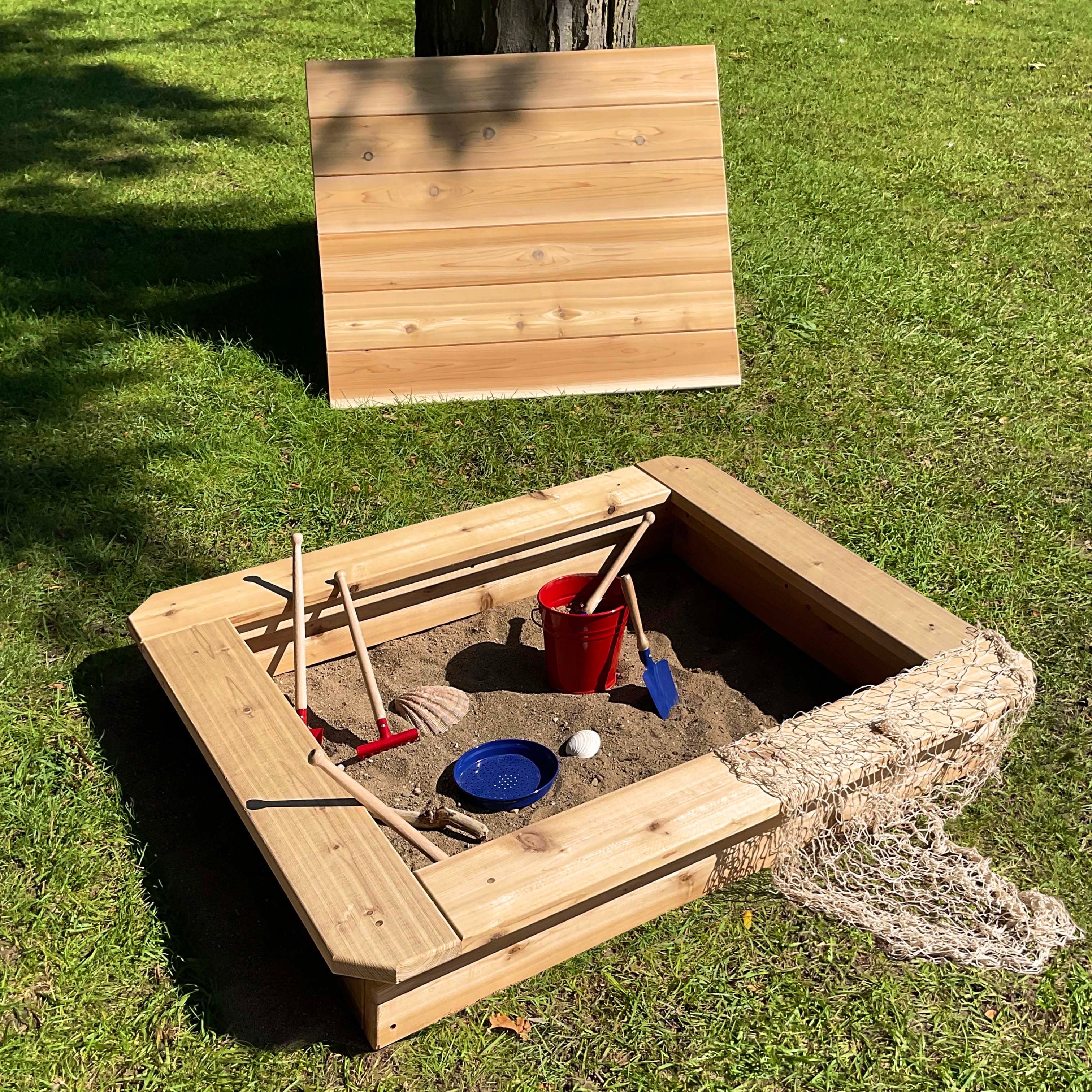 Cedar Sandbox with Lid