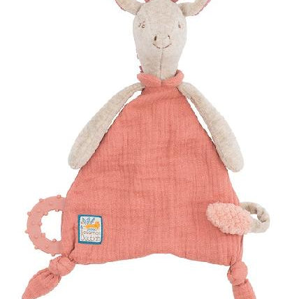 Sous Mon Baobab - Giraffe Cuddle Toy w/Pacifier Ring