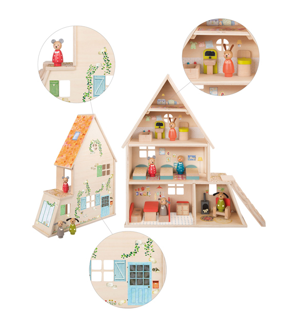 Grande Famille - Play - Doll House With Furniture