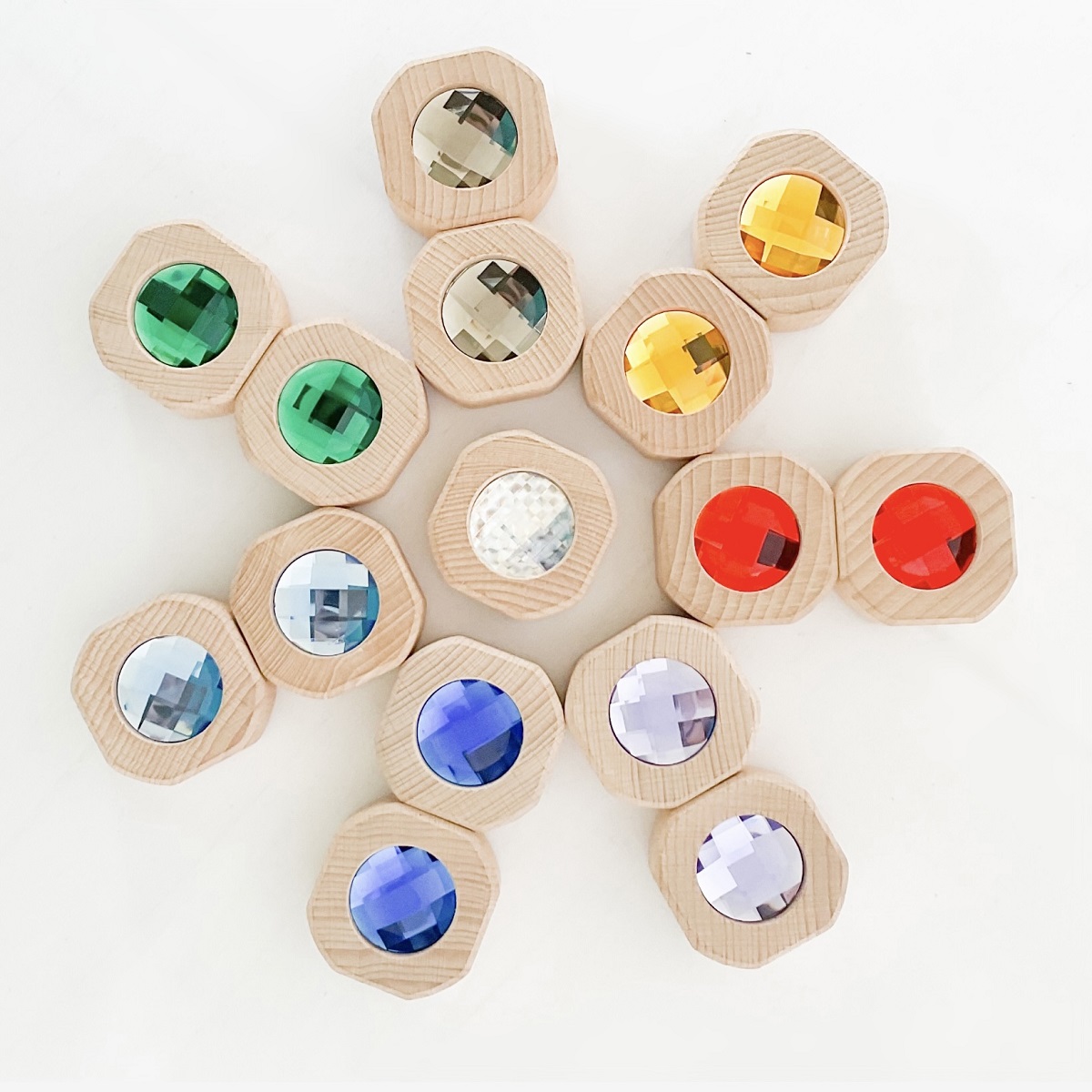 Building - Coins Rainbow Set with gem inserts 15pcs