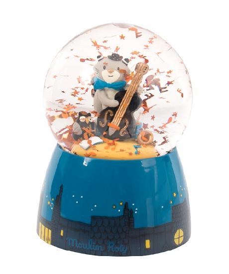 Moustaches - Musical Snow Globe 