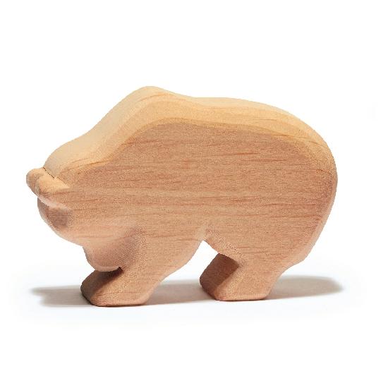 Natural Wood Bear Running