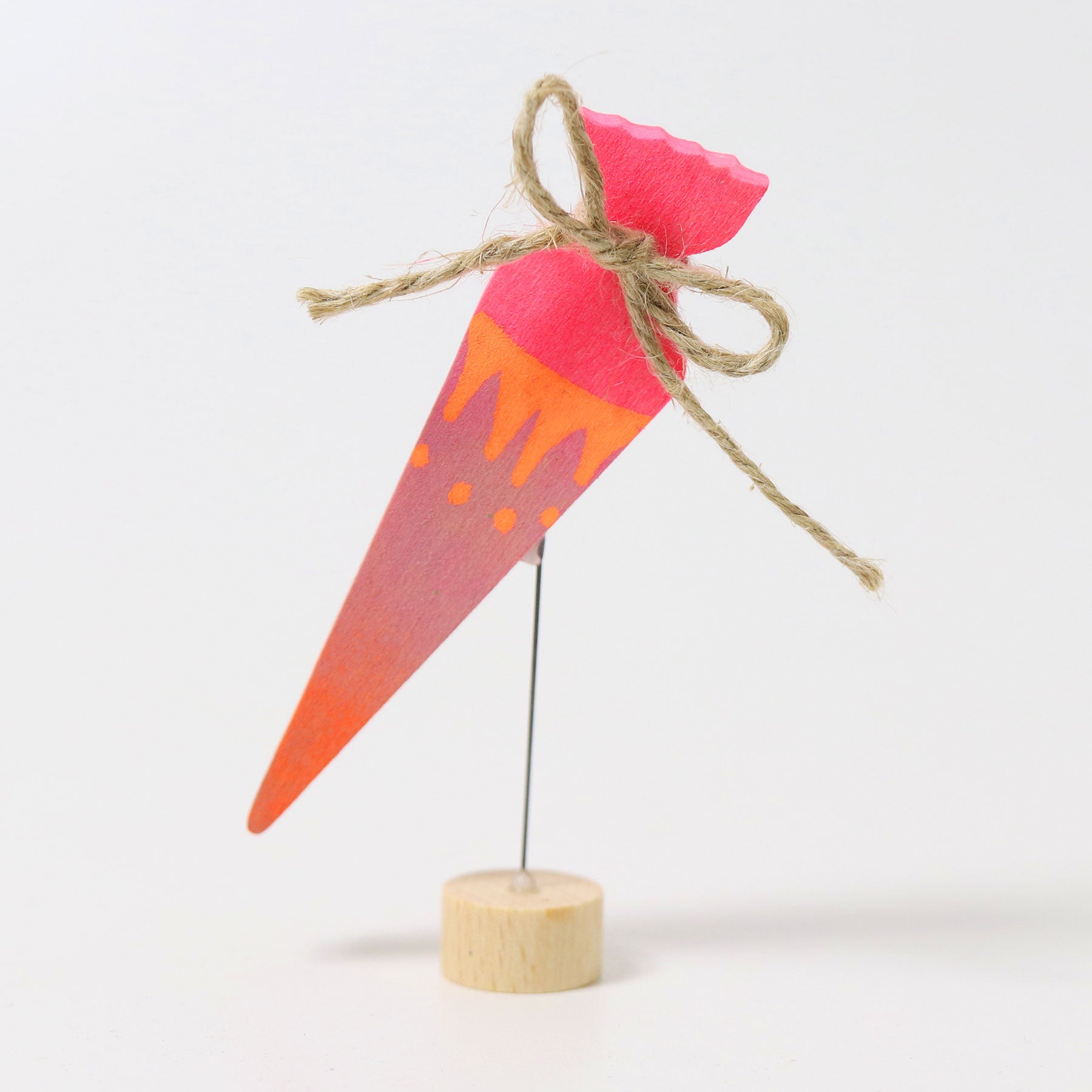 Deco School Cone Neon Pink - Grimm's