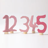 Deco Number Set 1 2 3 4 5, Pink